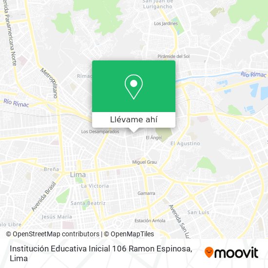 Mapa de Institución Educativa Inicial 106 Ramon Espinosa