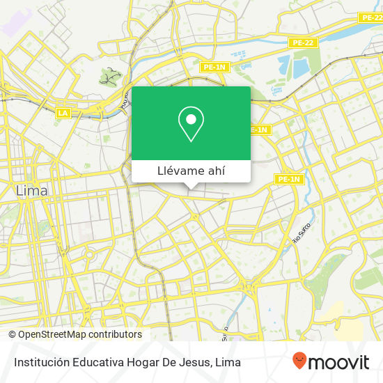 Mapa de Institución Educativa Hogar De Jesus