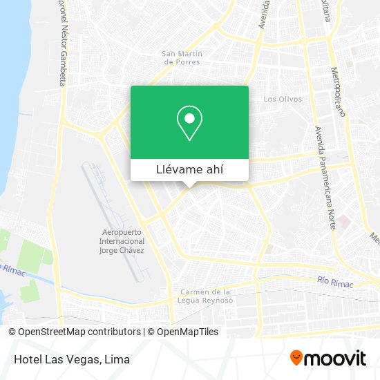 Mapa de Hotel Las Vegas