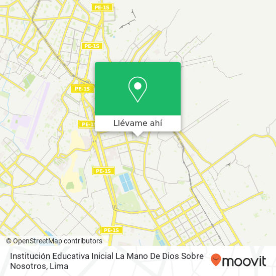 Mapa de Institución Educativa Inicial La Mano De Dios Sobre Nosotros