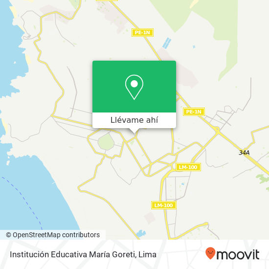 Mapa de Institución Educativa María Goreti