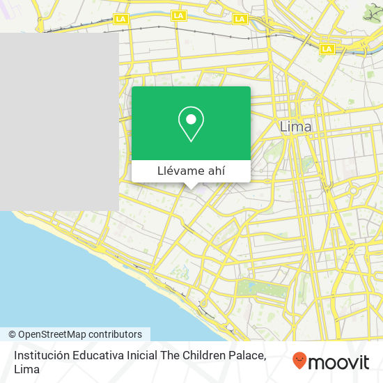 Mapa de Institución Educativa Inicial The Children Palace