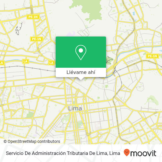 Mapa de Servicio De Administración Tributaria De Lima