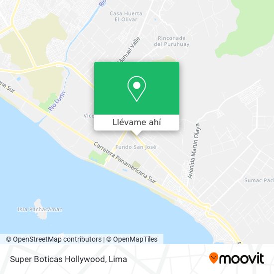 Mapa de Super Boticas Hollywood