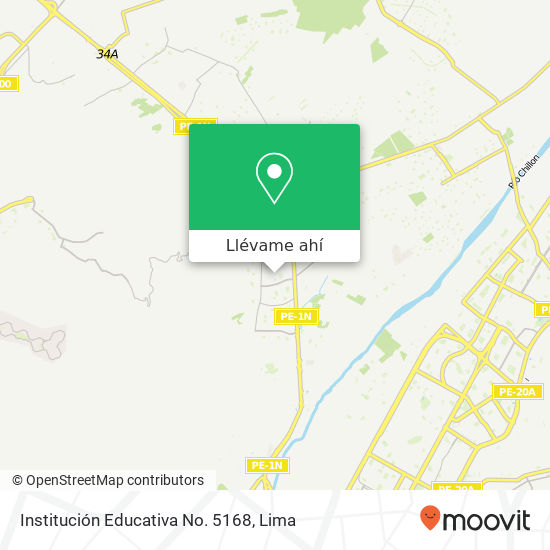 Mapa de Institución Educativa No. 5168