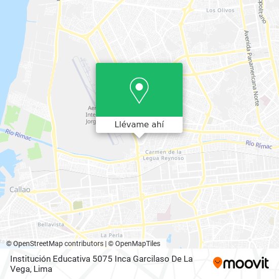 Mapa de Institución Educativa 5075 Inca Garcilaso De La Vega