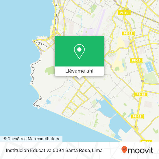 Mapa de Institución Educativa 6094 Santa Rosa