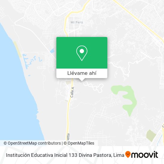 Mapa de Institución Educativa Inicial 133 Divina Pastora