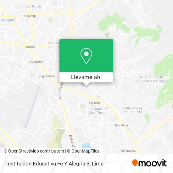 Mapa de Institución Educativa Fe Y Alegria 3