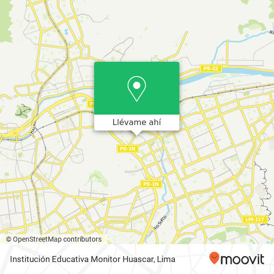 Mapa de Institución Educativa Monitor Huascar
