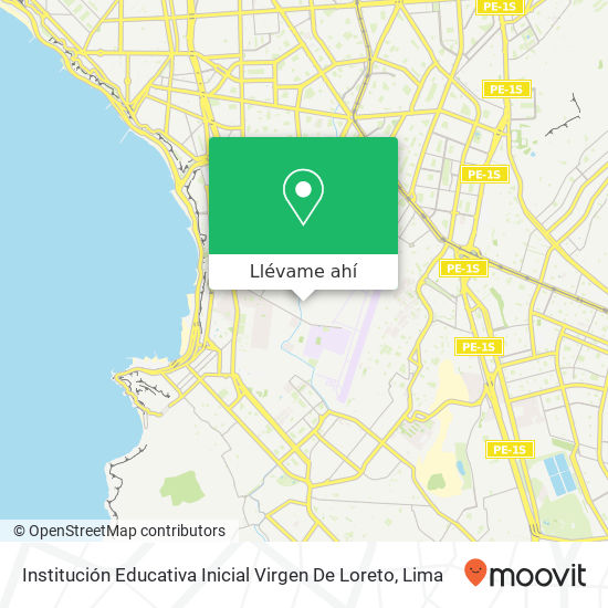 Mapa de Institución Educativa Inicial Virgen De Loreto