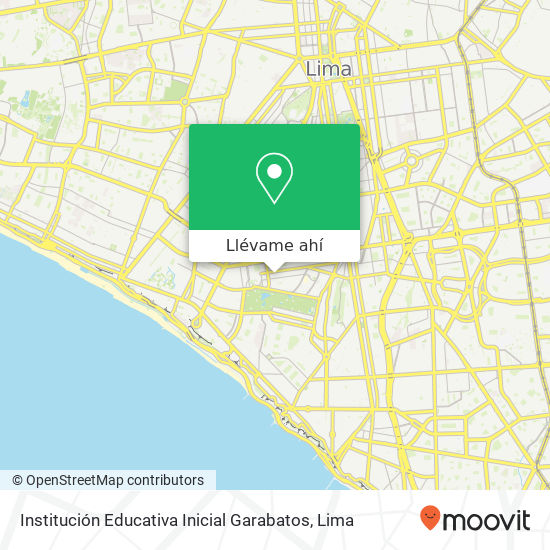 Mapa de Institución Educativa Inicial Garabatos