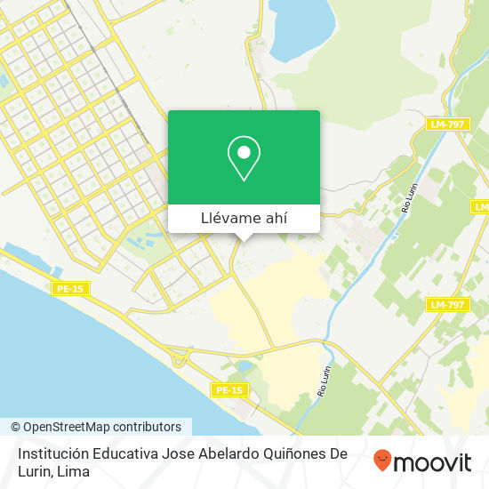 Mapa de Institución Educativa Jose Abelardo Quiñones De Lurin
