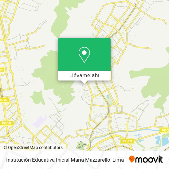 Mapa de Institución Educativa Inicial Maria Mazzarello