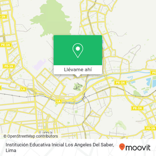 Mapa de Institución Educativa Inicial Los Angeles Del Saber