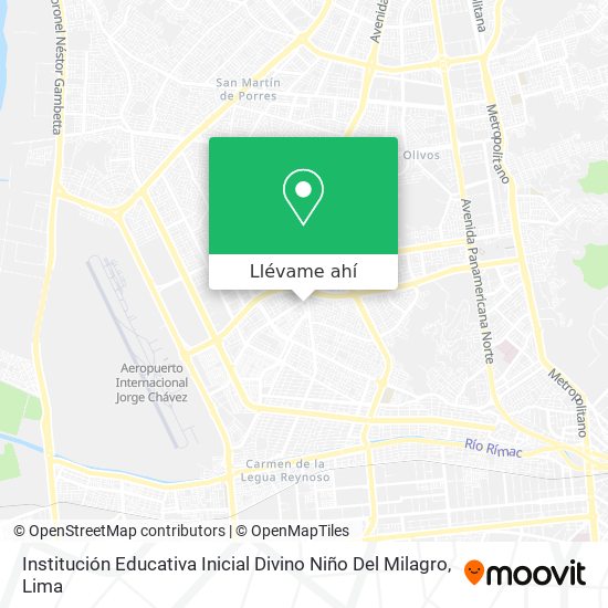 Mapa de Institución Educativa Inicial Divino Niño Del Milagro