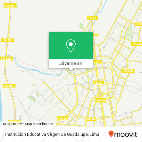 Mapa de Institución Educativa Virgen De Guadalupe