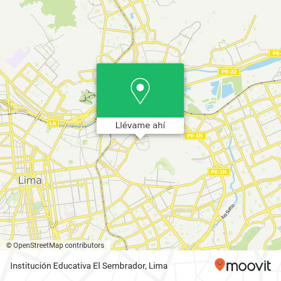 Mapa de Institución Educativa El Sembrador