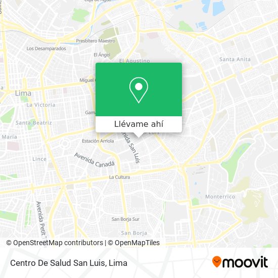 Mapa de Centro De Salud San Luis