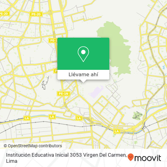 Mapa de Institución Educativa Inicial 3053 Virgen Del Carmen
