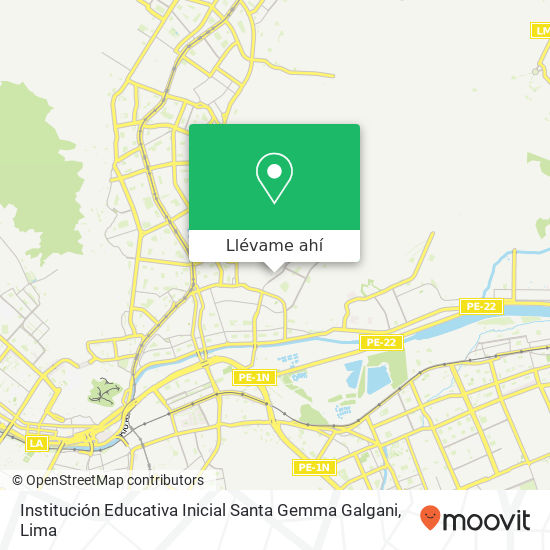 Mapa de Institución Educativa Inicial Santa Gemma Galgani