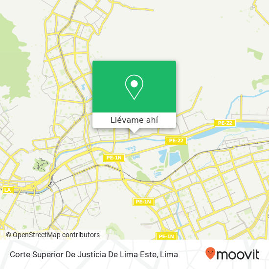 Mapa de Corte Superior De Justicia De Lima Este