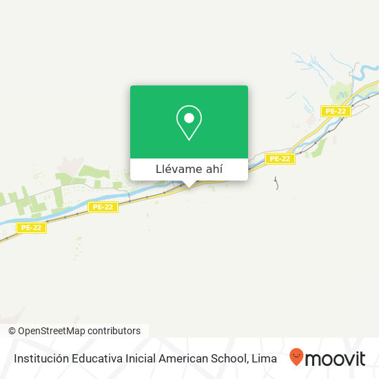 Mapa de Institución Educativa Inicial American School