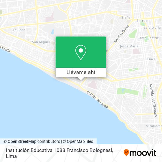 Mapa de Institución Educativa 1088 Francisco Bolognesi