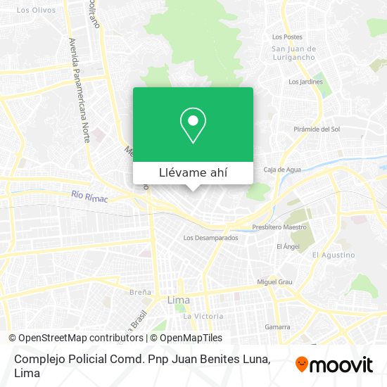 Mapa de Complejo Policial Comd. Pnp Juan Benites Luna