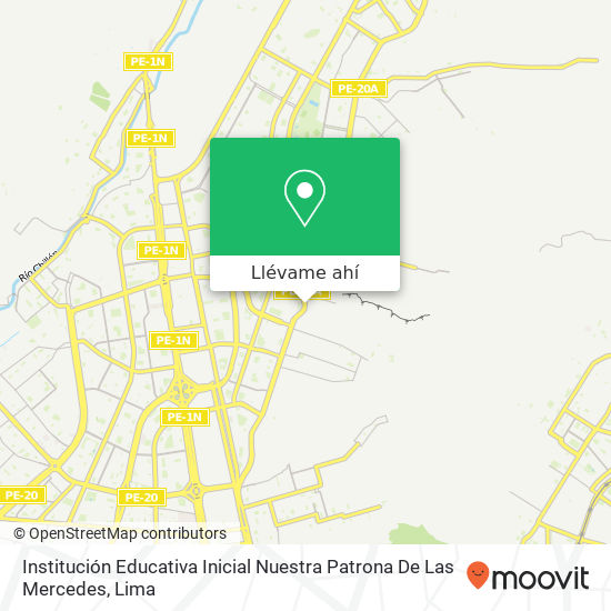 Mapa de Institución Educativa Inicial Nuestra Patrona De Las Mercedes