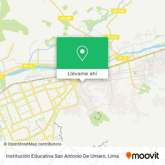 Mapa de Institución Educativa San Antonio De Umaro