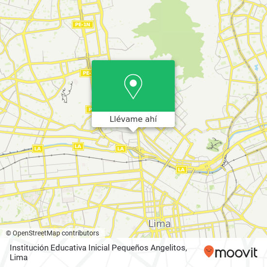 Mapa de Institución Educativa Inicial Pequeños Angelitos