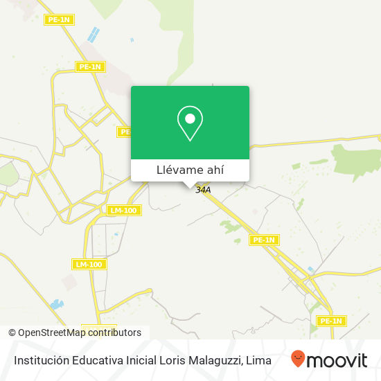 Mapa de Institución Educativa Inicial Loris Malaguzzi