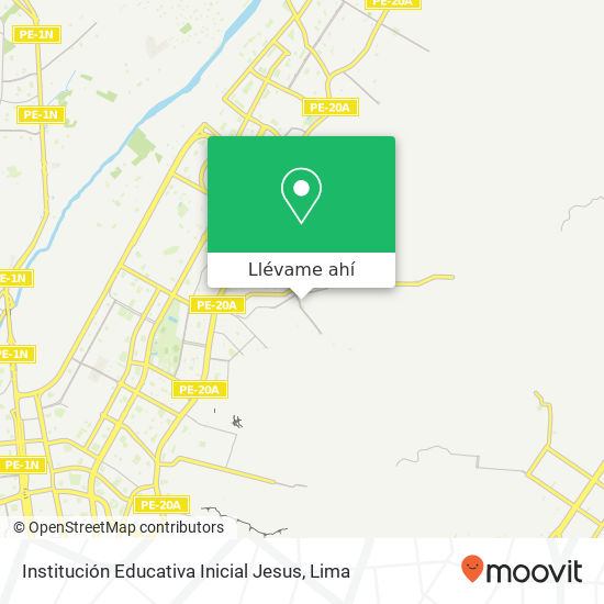 Mapa de Institución Educativa Inicial Jesus