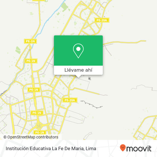 Mapa de Institución Educativa La Fe De Maria