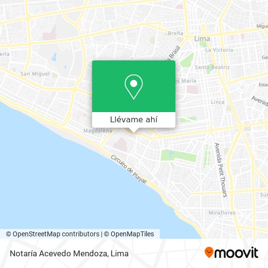 Mapa de Notaría Acevedo Mendoza
