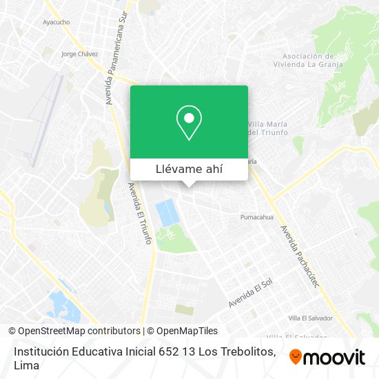 Mapa de Institución Educativa Inicial 652 13 Los Trebolitos