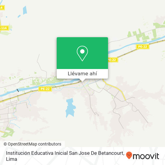 Mapa de Institución Educativa Inicial San Jose De Betancourt