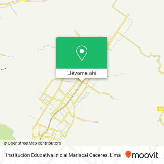Mapa de Institución Educativa Inicial Mariscal Caceres