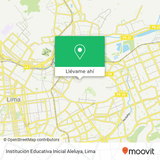 Mapa de Institución Educativa Inicial Aleluya