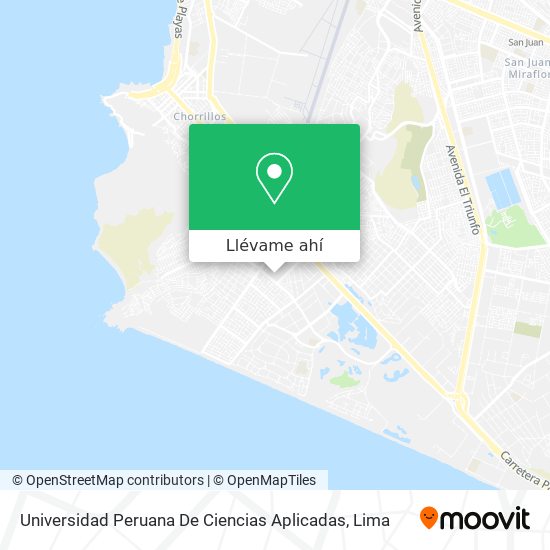 Mapa de Universidad Peruana De Ciencias Aplicadas