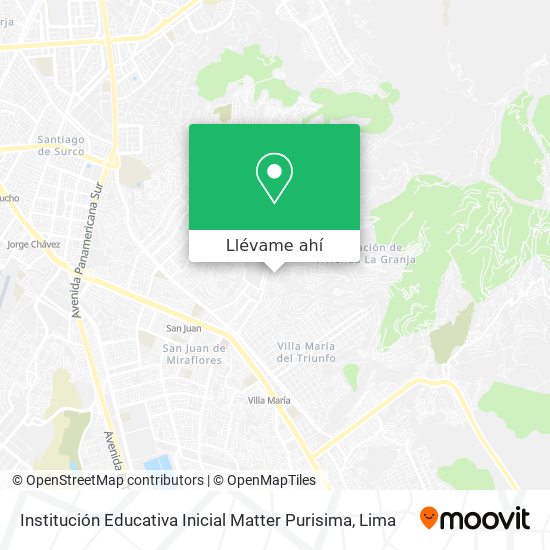 Mapa de Institución Educativa Inicial Matter Purisima