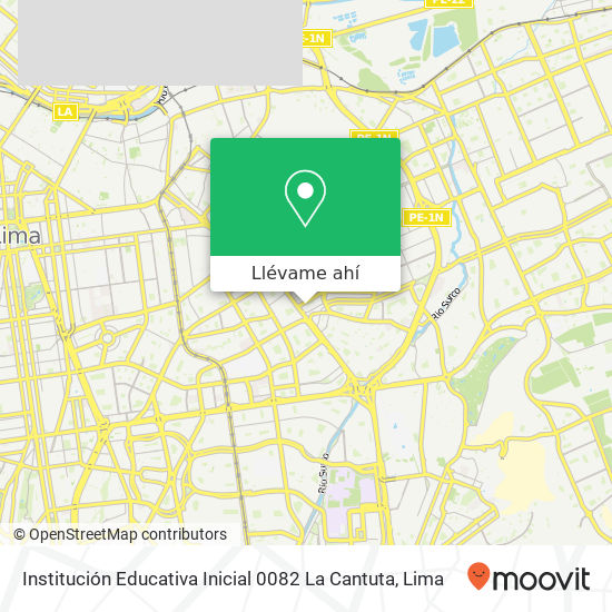 Mapa de Institución Educativa Inicial 0082 La Cantuta