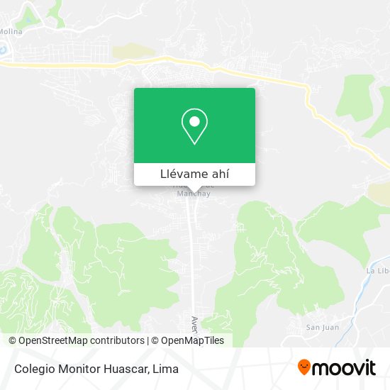 Mapa de Colegio Monitor Huascar