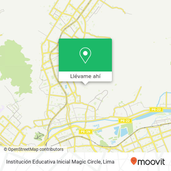 Mapa de Institución Educativa Inicial Magic Circle