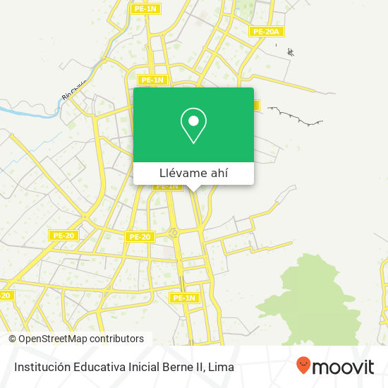 Mapa de Institución Educativa Inicial Berne II