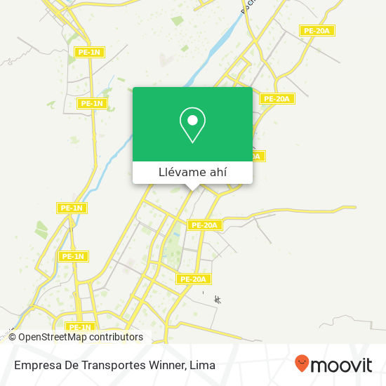 Mapa de Empresa De Transportes Winner