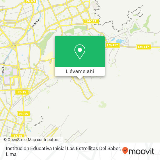 Mapa de Institución Educativa Inicial Las Estrellitas Del Saber