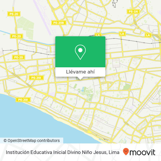 Mapa de Institución Educativa Inicial Divino Niño Jesus