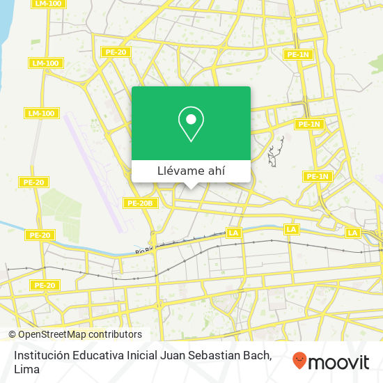 Mapa de Institución Educativa Inicial Juan Sebastian Bach